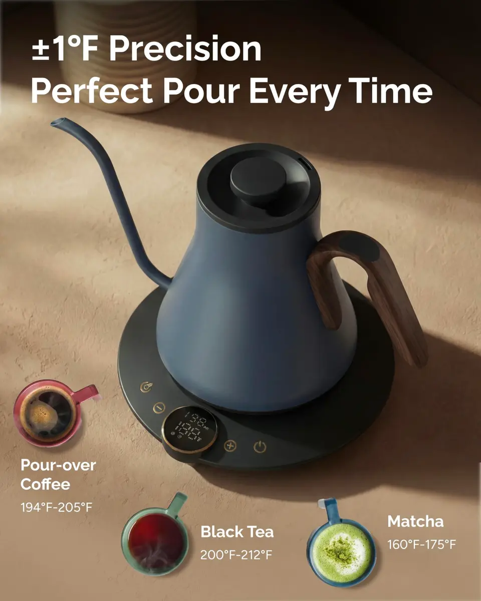intasting Gooseneck Electric Kettle with ±1℉ Temperature Control 0.9 Liter - view 3