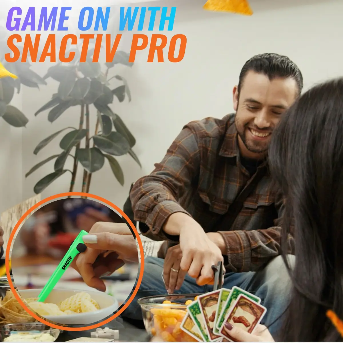 SNACTIV PRO Finger Chopsticks for Gamers - Glow in the Dark, 1 Piece | Mess-Free Snacking Solution - view 7
