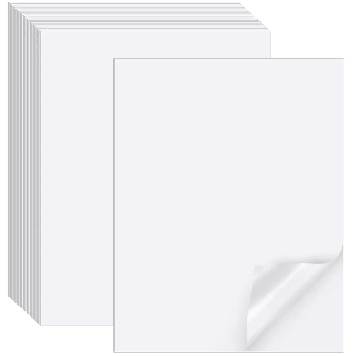 Joyberg Printable Sticker Paper 150 Sheets 8.5" x 11" | Matte Full Sheet Labels for Inkjet & Laser Printers - main product image