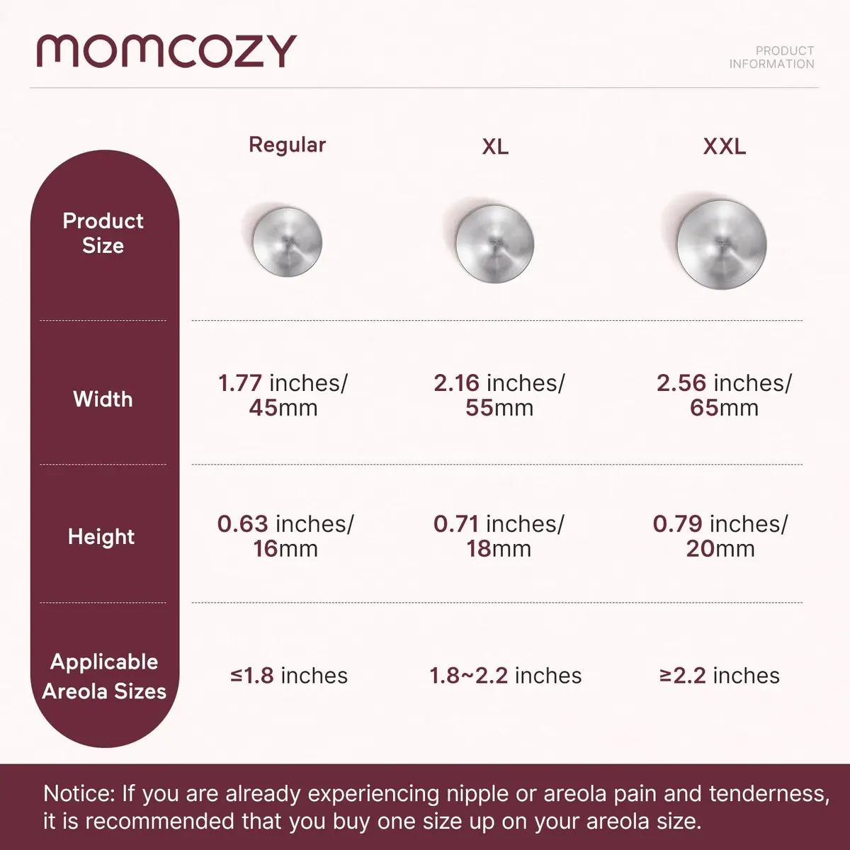 Momcozy 999 Silver Nursing Cups XL Size | Hole-Free Design for Breastfeeding Essentials - view 5