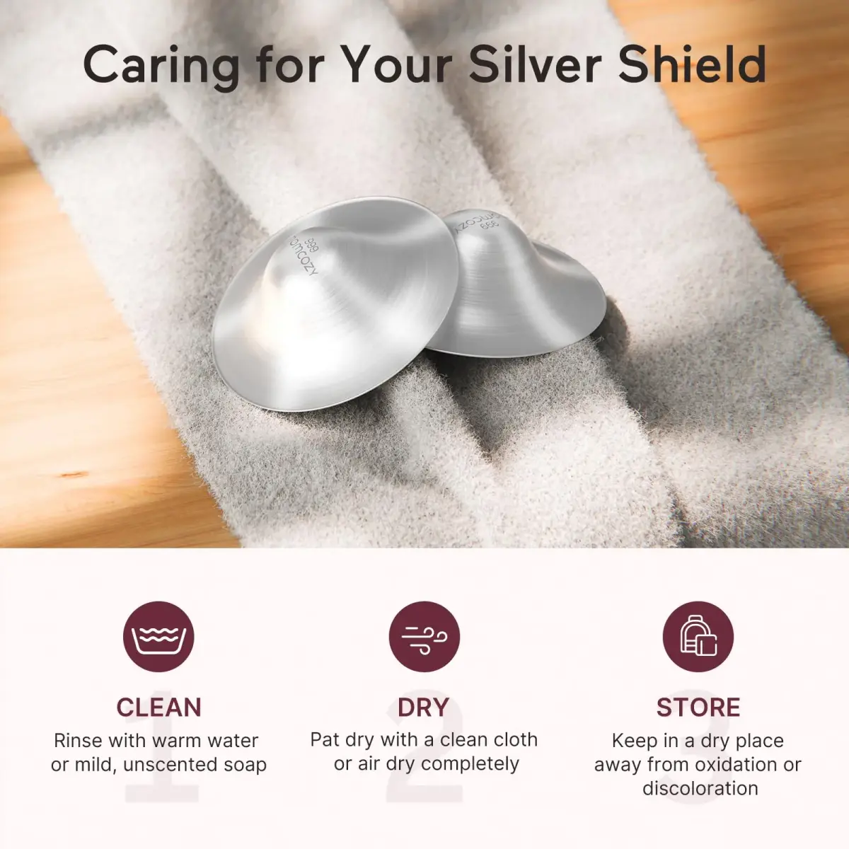 Momcozy 999 Silver Nursing Cups XL | USA-Imported Breastfeeding Relief - view 8