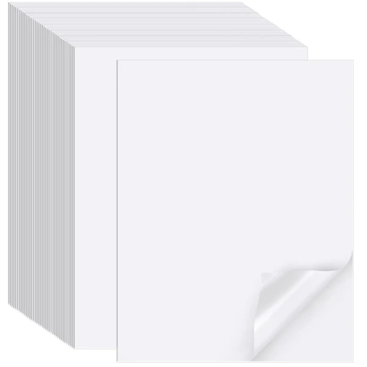 Joyberg Printable Sticker Paper 300 Sheets (8.5" x 11") | Matte Full Sheet Labels for Inkjet & Laser Printers - main product image
