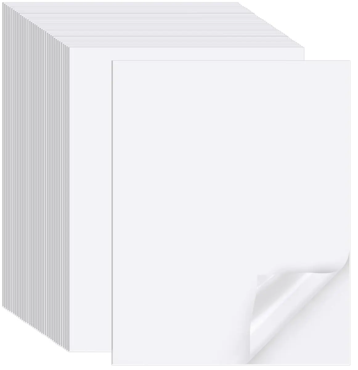 Joyberg Printable Sticker Paper 300 Sheets (8.5" x 11") | Matte Full Sheet Labels for Inkjet & Laser Printers - main product image
