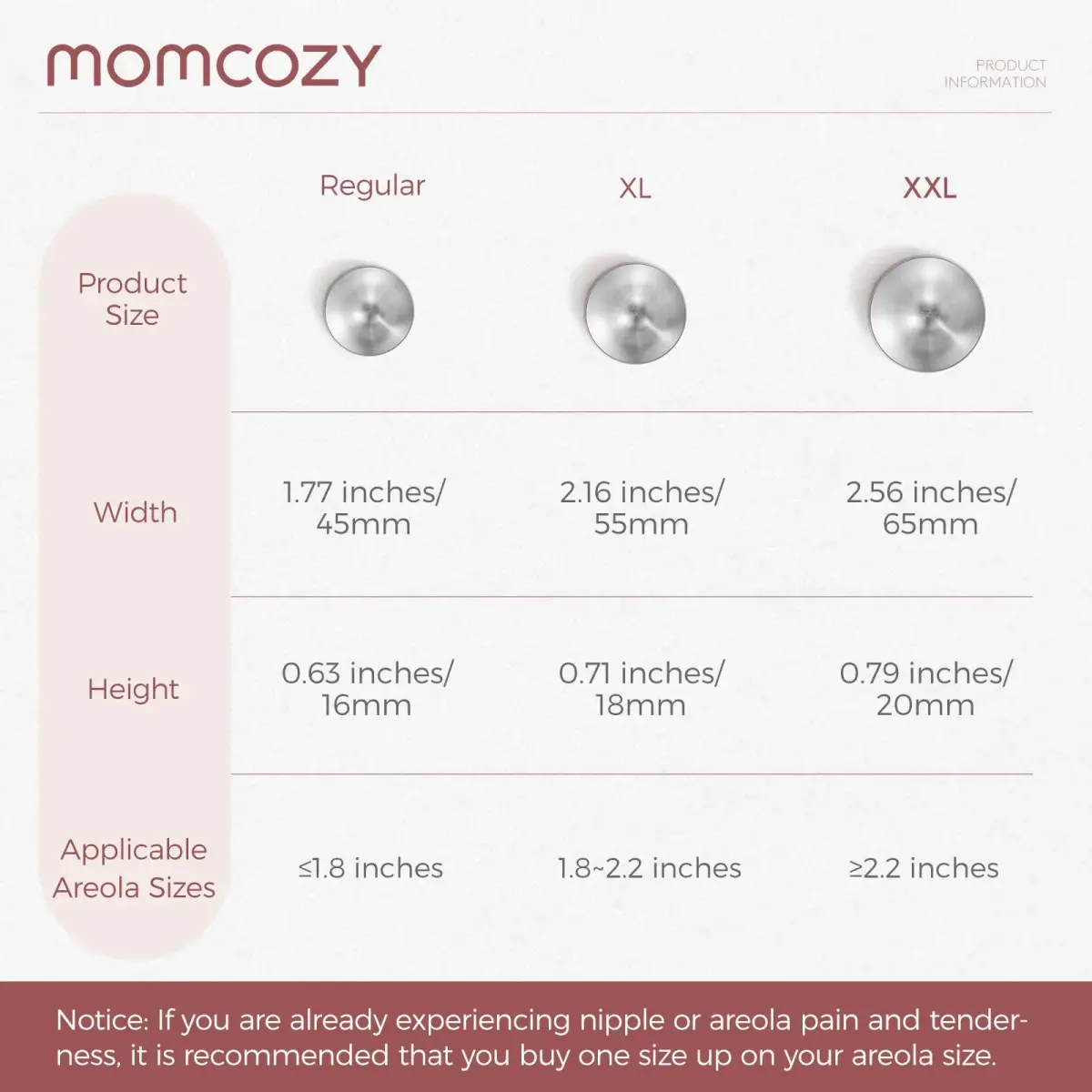 Momcozy 999 Sterling Silver Nipple Shields XXL Size | Made from 999 Sterling Silver for Breastfeeding Comfort - view 5