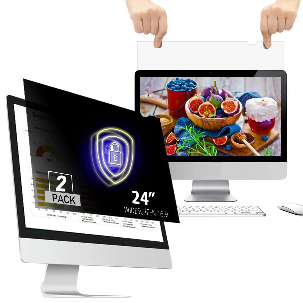 WELINC Privacy Screen Filter 24 Inch | Anti-Glare & Blue Light Protection (70-120c) - main product image