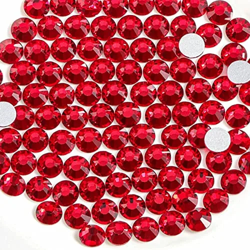 BEADSLAND Flat Back Crystal Rhinestones Round Gems SS40 Siam (144pcs) | Sparkle for Crafts & Nails - main product image
