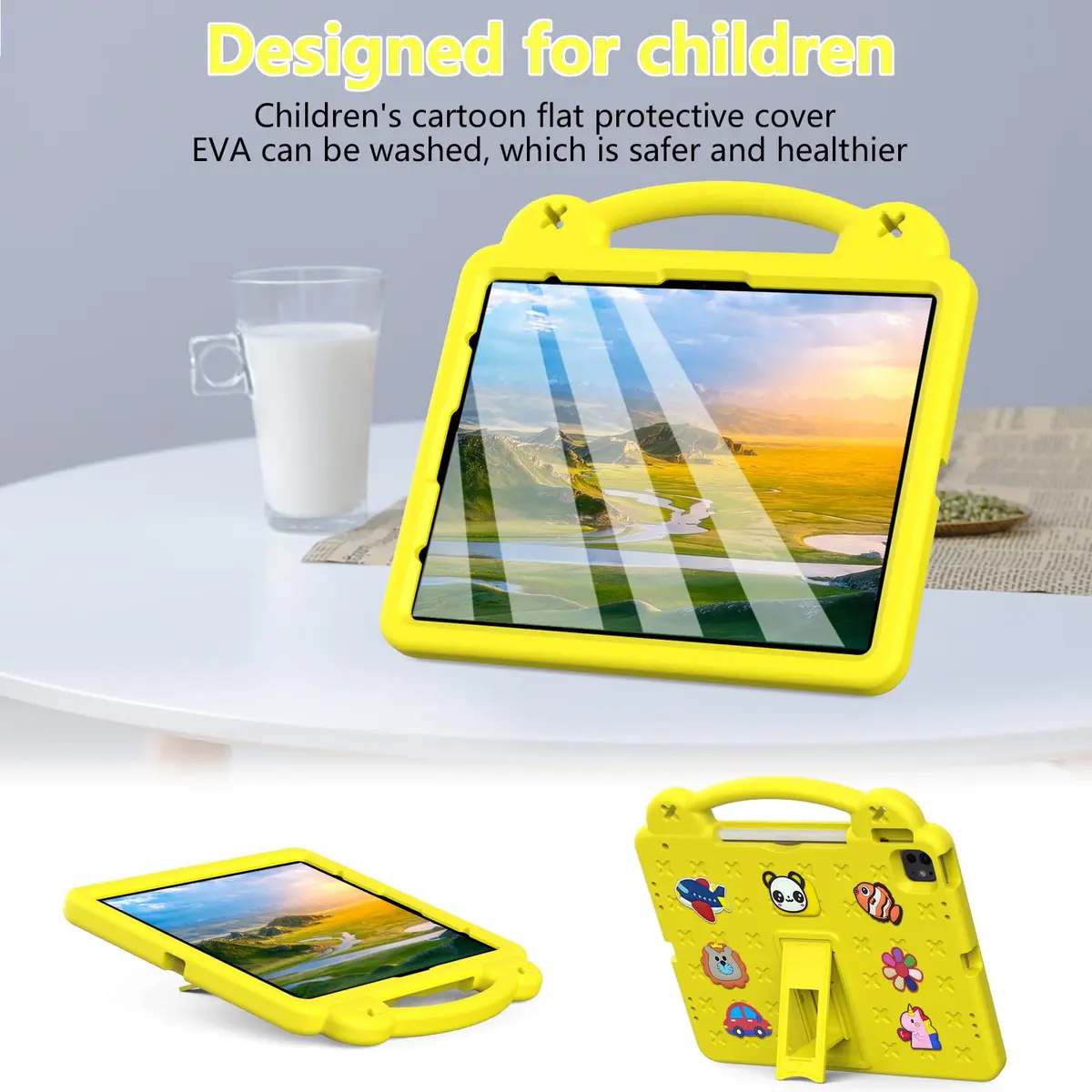 UUcovers Kids Case for iPad Air 13 /Pro 13/12.9 inch | Shockproof, Adjustable Stand & Pencil Holder - view 8