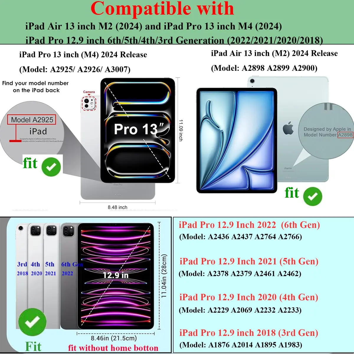 UUcovers Kids Case for iPad Air 13 /Pro 13/12.9 inch | Shockproof, Adjustable Stand & Pencil Holder - view 2