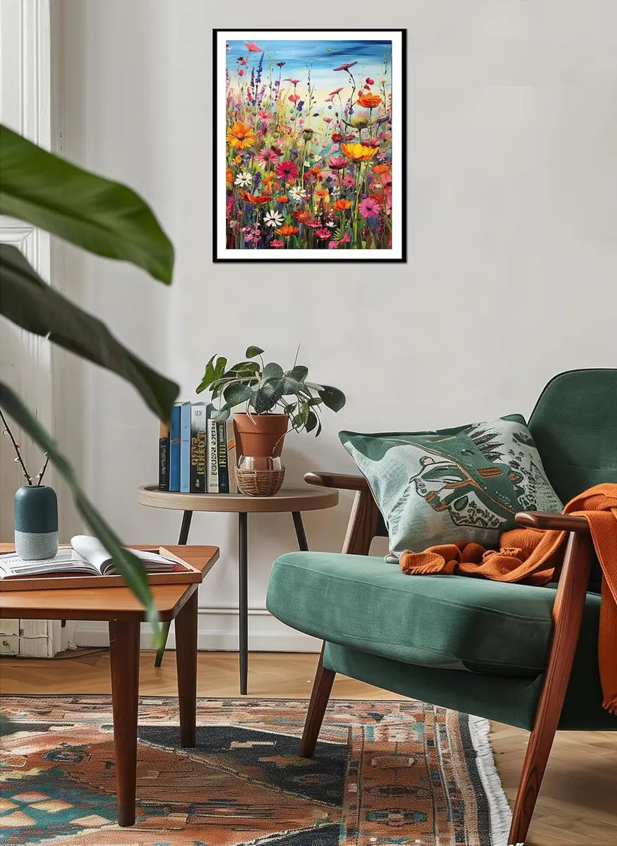 MjhRcll Flowers Cross Stitch Kit 30cm x 40cm | Beginner-Friendly Embroidery for Home Decor - view 4