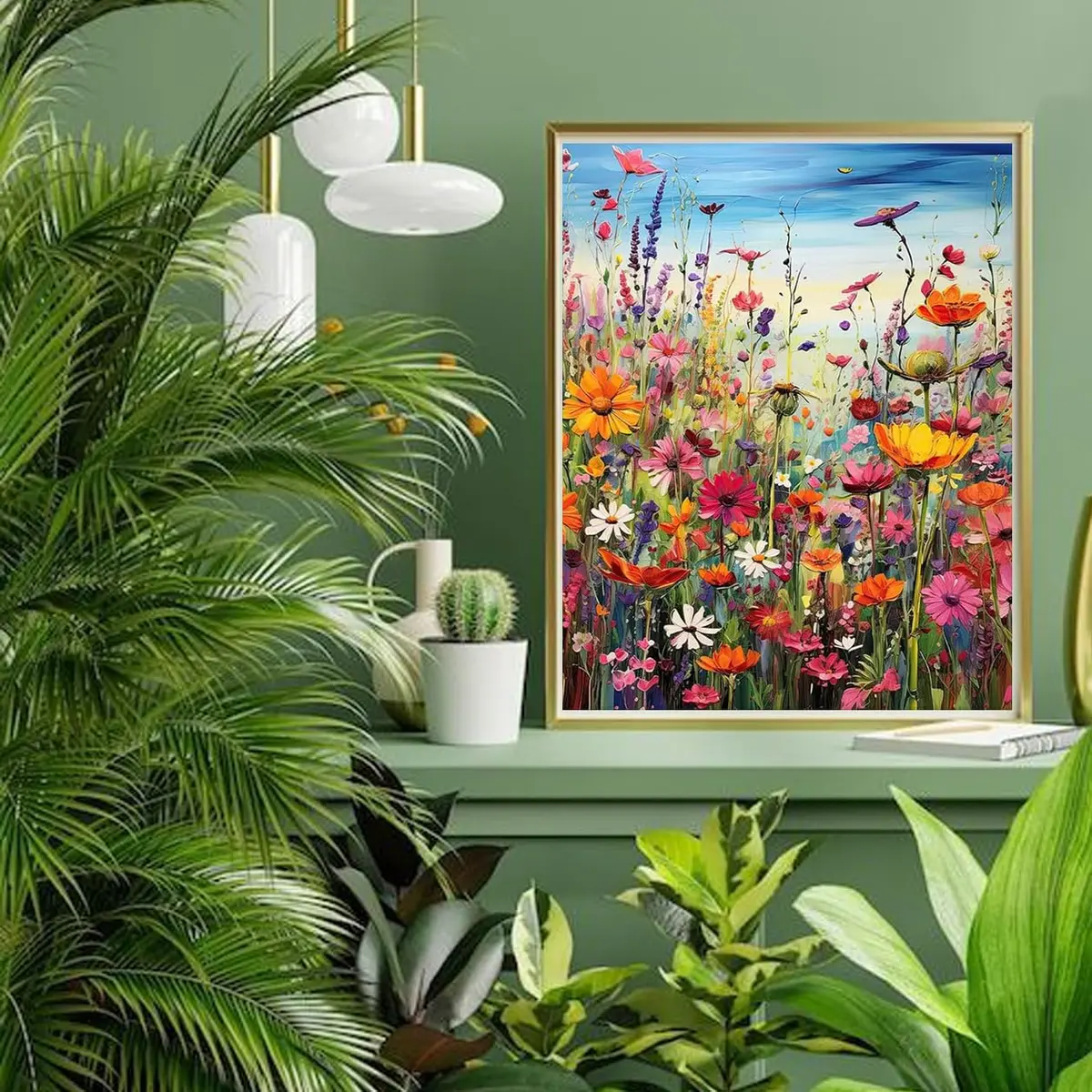 MjhRcll Flowers Cross Stitch Kit 30cm x 40cm | Beginner-Friendly Embroidery for Home Decor - view 3