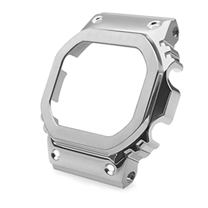 BMT DW5600 Case Band Mod Kit | Stainless Steel Bezel Strap for Casio G-shock (Silver) - view 4