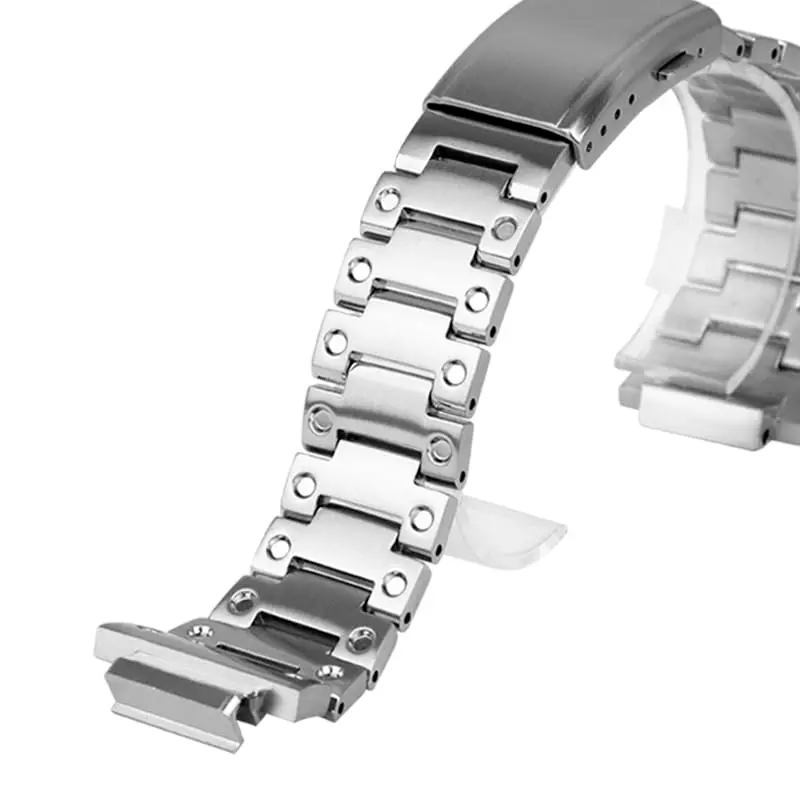 BMT DW5600 Case Band Mod Kit | Stainless Steel Bezel Strap for Casio G-shock (Silver) - view 6