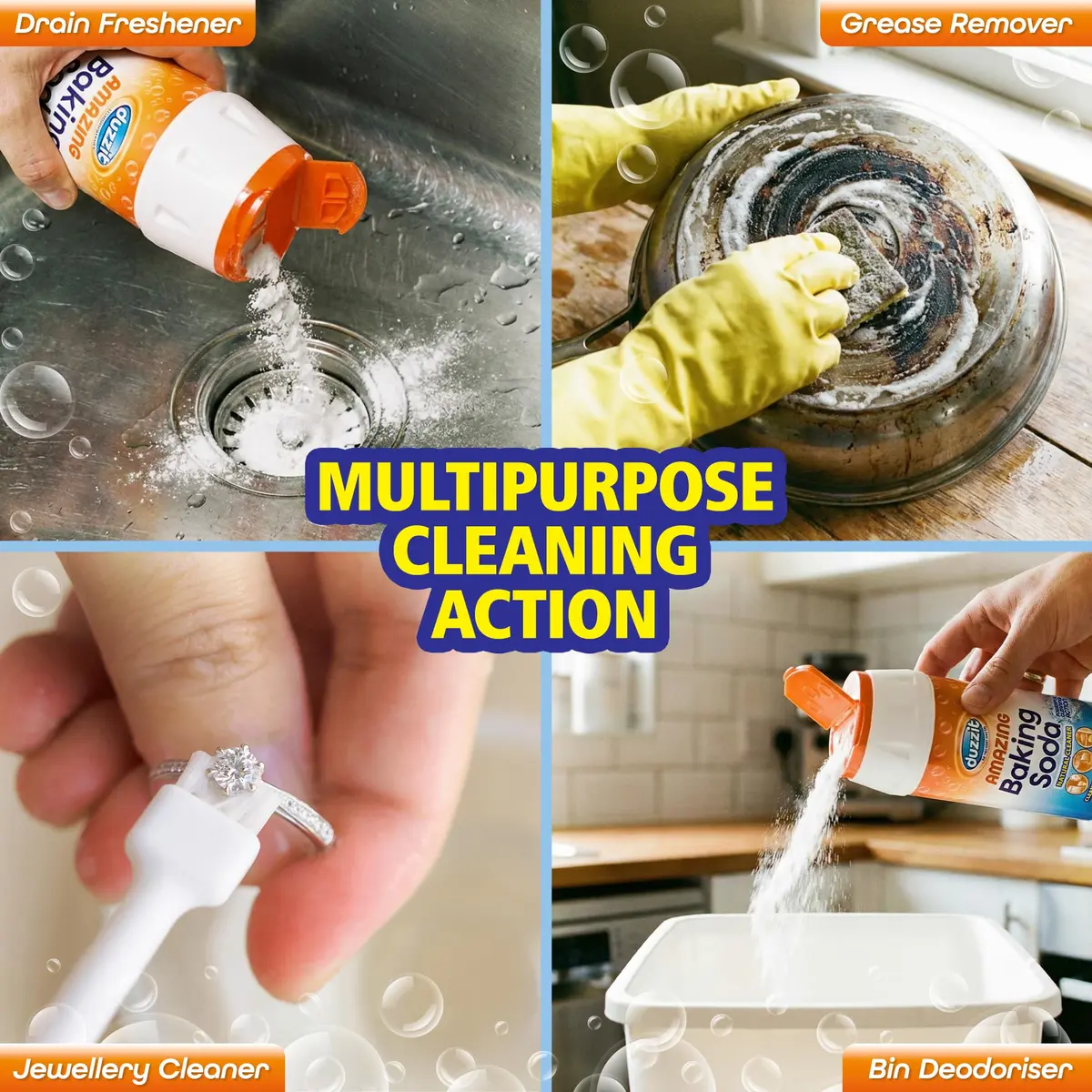 Duzzit Natural Baking Soda Cleaner 350g | Multi-Purpose Household Deodorizer & Stain Remover - view 5