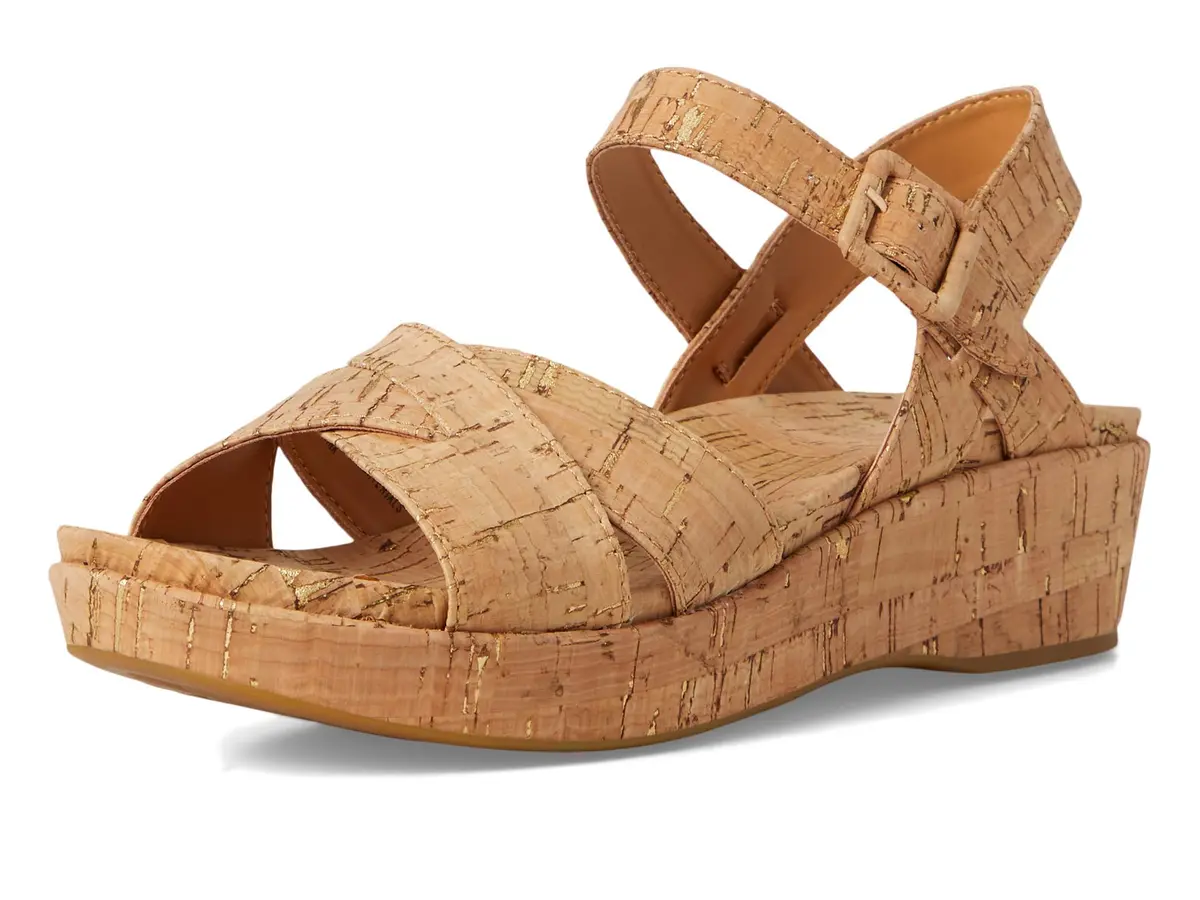 KORK-EASE Women's Myrna 2.0 Cork Gold 9 M | Classic Wedge with Comfort Tech - view 7