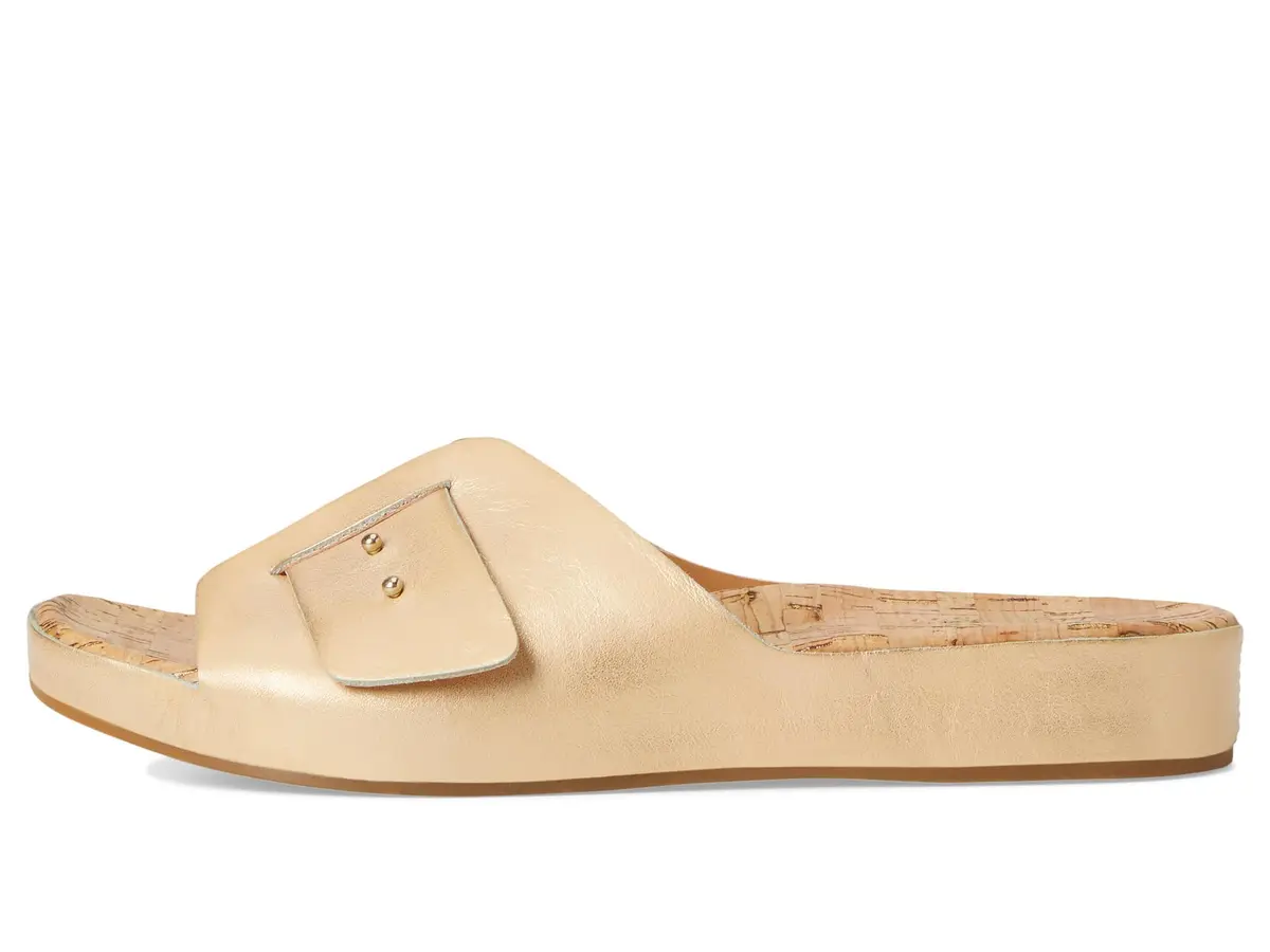 KORK-EASE Women's Mesa Gold 8 M | Stylish Leather Slide Sandal for Women in India - view 6