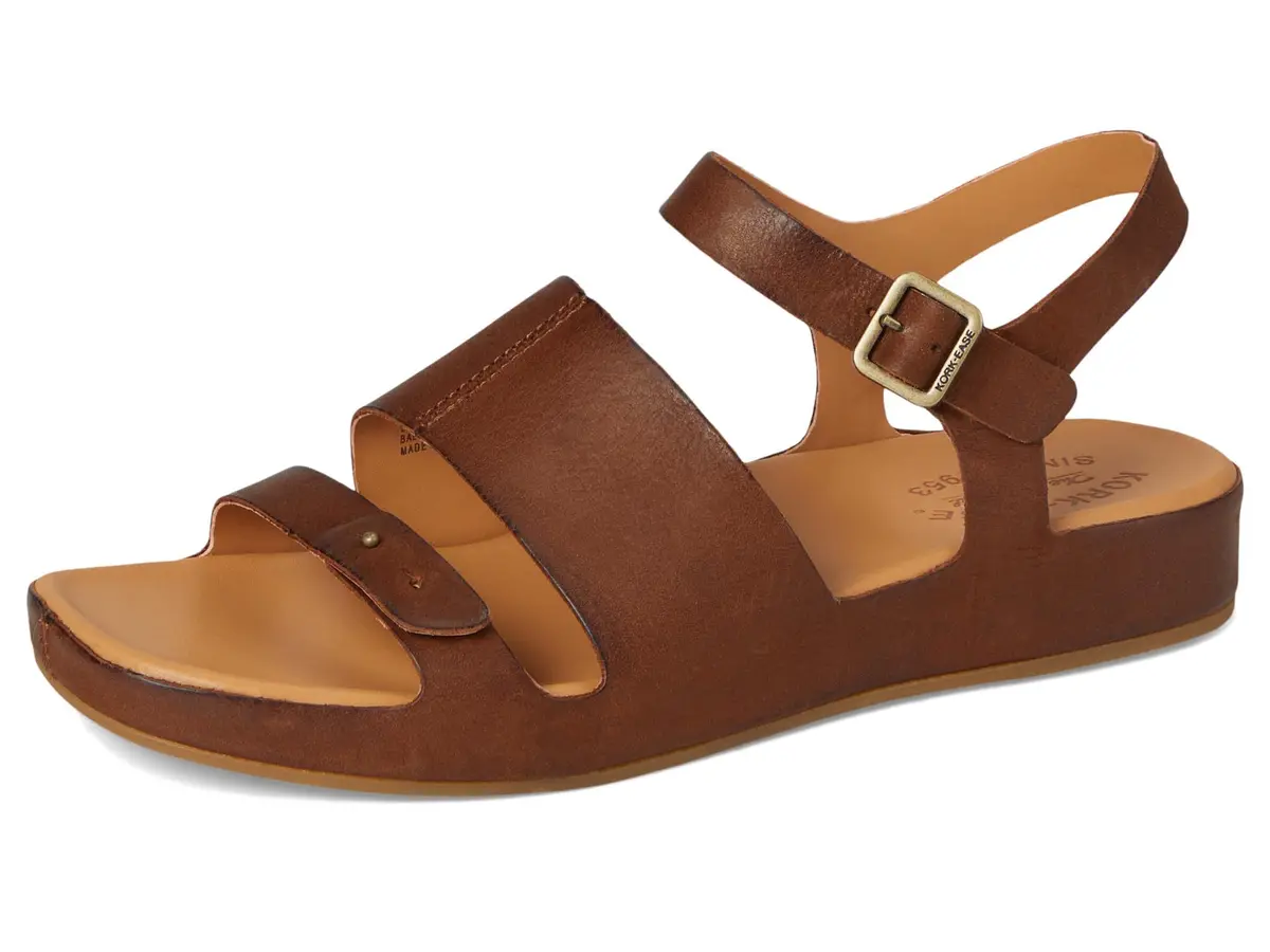 KORK-EASE Women's Mona Brown 10 M | Casual Flat Sandal with Leather Upper & Cushioned Footbed - view 9