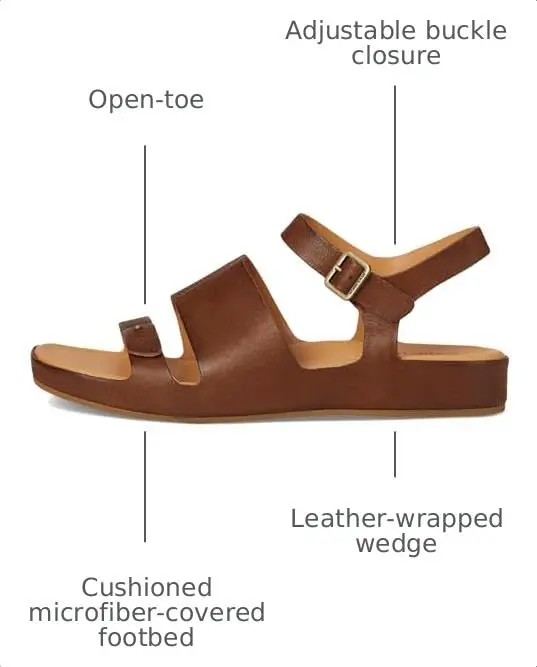 KORK-EASE Women's Mona Brown 10 M | Casual Flat Sandal with Leather Upper & Cushioned Footbed - view 3