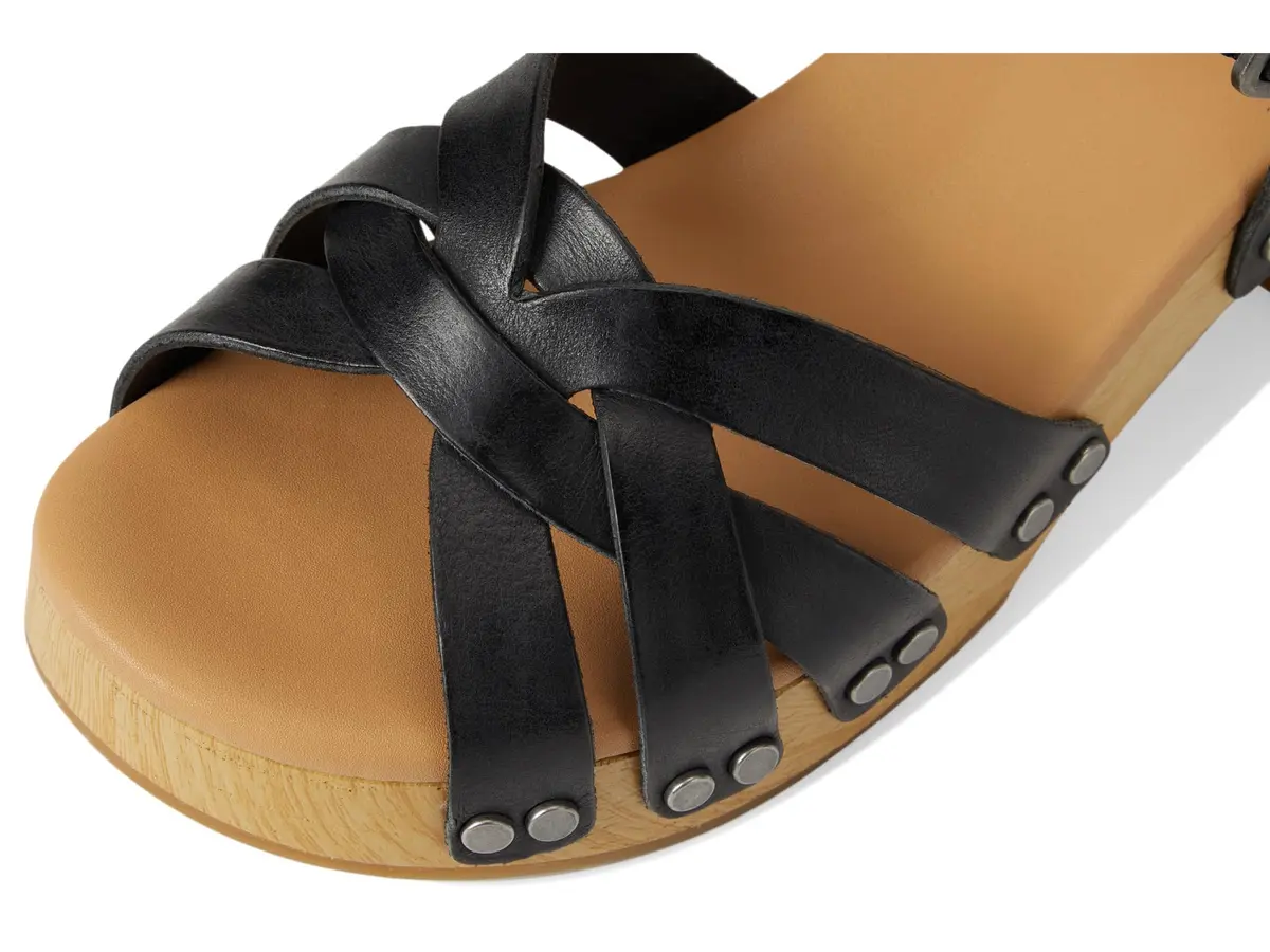 KORK-EASE Ester Black Women's Sandal 8 M | Retro Style with Comfort & Water-Resistant Platform - view 6