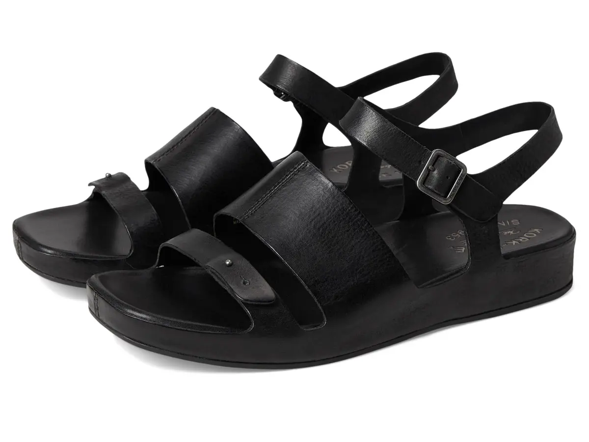 KORK-EASE Mona Black Women's Sandal Size 8 | Casual Comfort - main product image