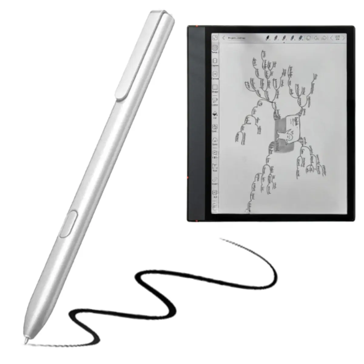 CaoXiong Silver Stylus Pen for BOOX Tablet Note Air 3 | 4096 Pressure Levels, Ergonomic Design - view 4