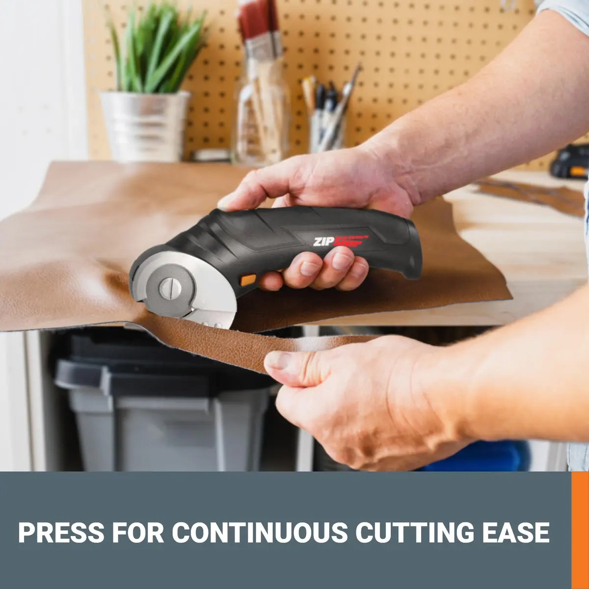 WORX Cordless Electric Fabric & Cardboard Cutting Scissors, 4V ZipSnip with 2 Blades & Case | Cuts up to 1/4" Thick Materials - view 6