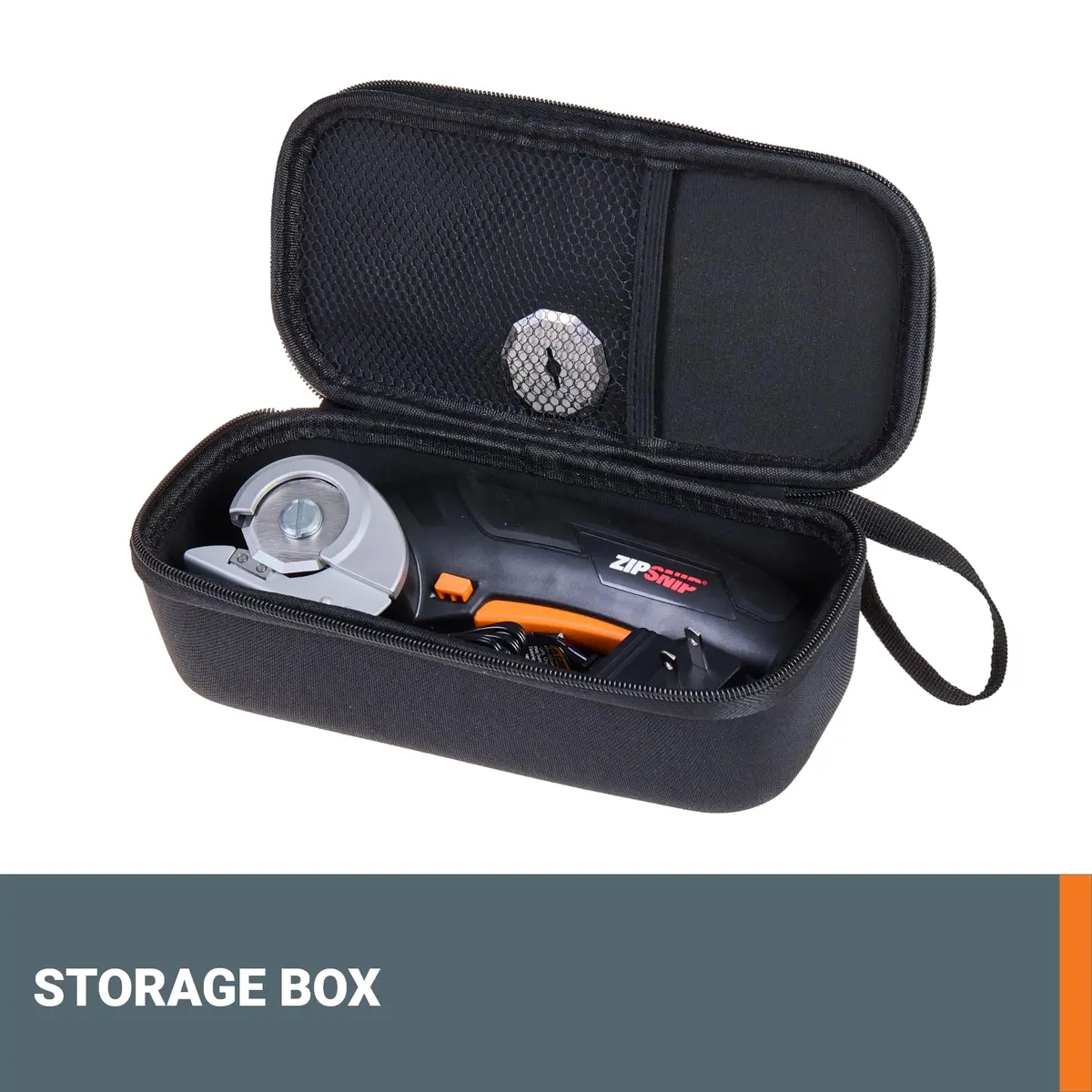 WORX Cordless Electric Fabric & Cardboard Cutting Scissors, 4V ZipSnip with 2 Blades & Case | Cuts up to 1/4" Thick Materials - view 2