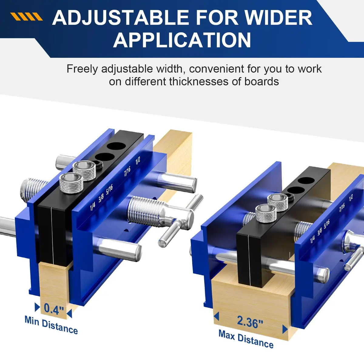 Beaiguna Self Centering Dowel Jig Kit, Adjustable Woodworking Guide, 6PCS Bushings | Precise, Durable & Easy to Use - view 4