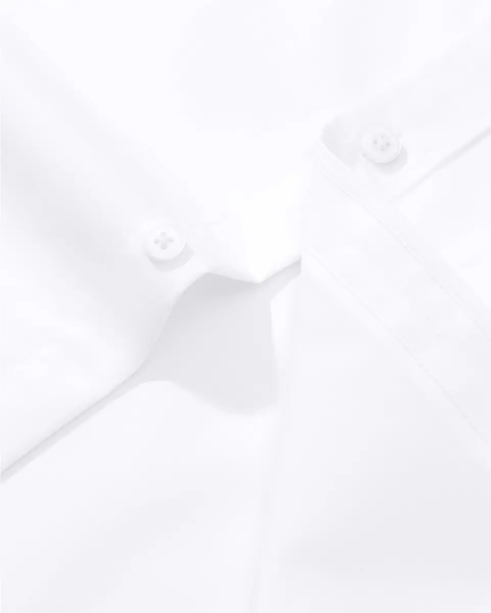 Alimens & Gentle Mens White Dress Shirt Regular Fit Stretch Stain Shield Long Sleeve Solid Business Wedding Button Down Shirts - view 5