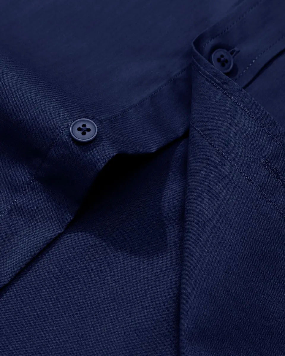 Alimens & Gentle Men's Dress Shirt Stretch Stain Shield Long Sleeve Navy Large | Classic Fit & Waterproof - view 6