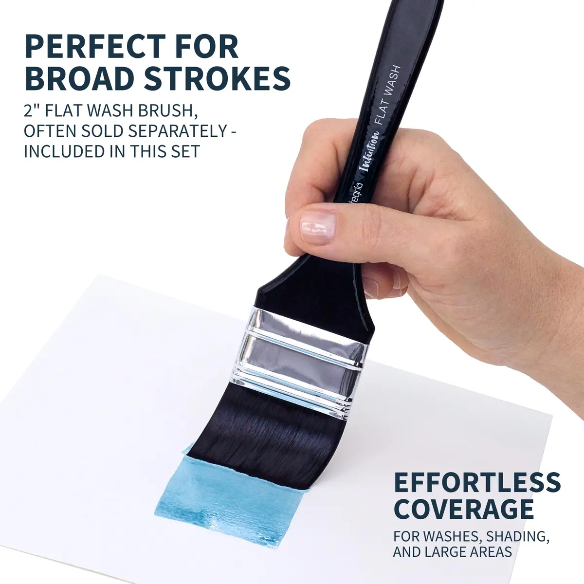 ARTEGRIA Watercolor Brush Set, 9 Synthetic Squirrel Brushes | Premium Water-Based Art Tools - view 5