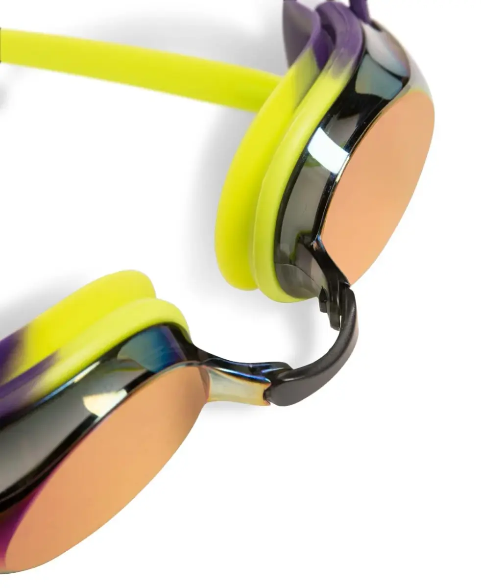 ARENA Tracks Unisex Adult Racing Swim Goggles - Violet/Plum/Arctic Lime - FINA-Approved Anti-Fog Mirror Lens - view 3