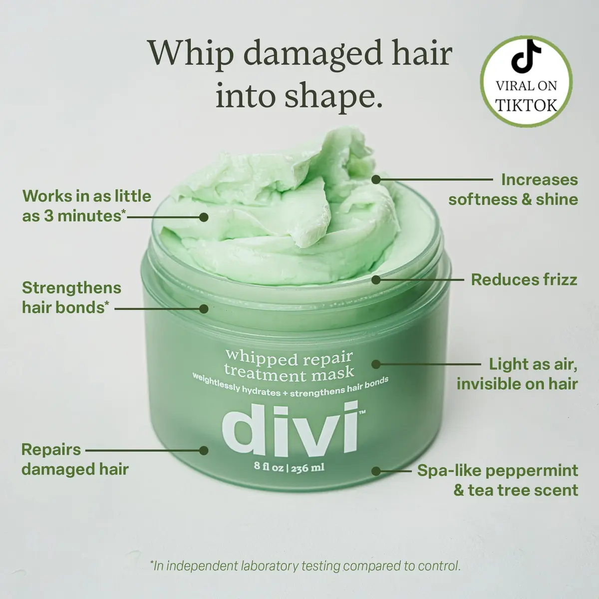 Divi Whipped Repair Treatment Mask 8 oz | Repairs Breakage & Tames Frizz in 3 Minutes - view 2