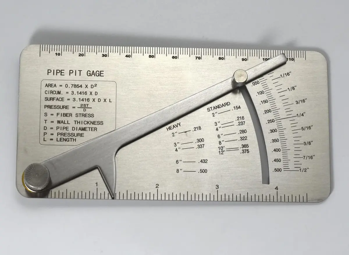 RIVERWELD Pipe Pit Gauge Welding Gage 13mm (1/2") | Precision Stainless Steel Inspection Tool - view 2