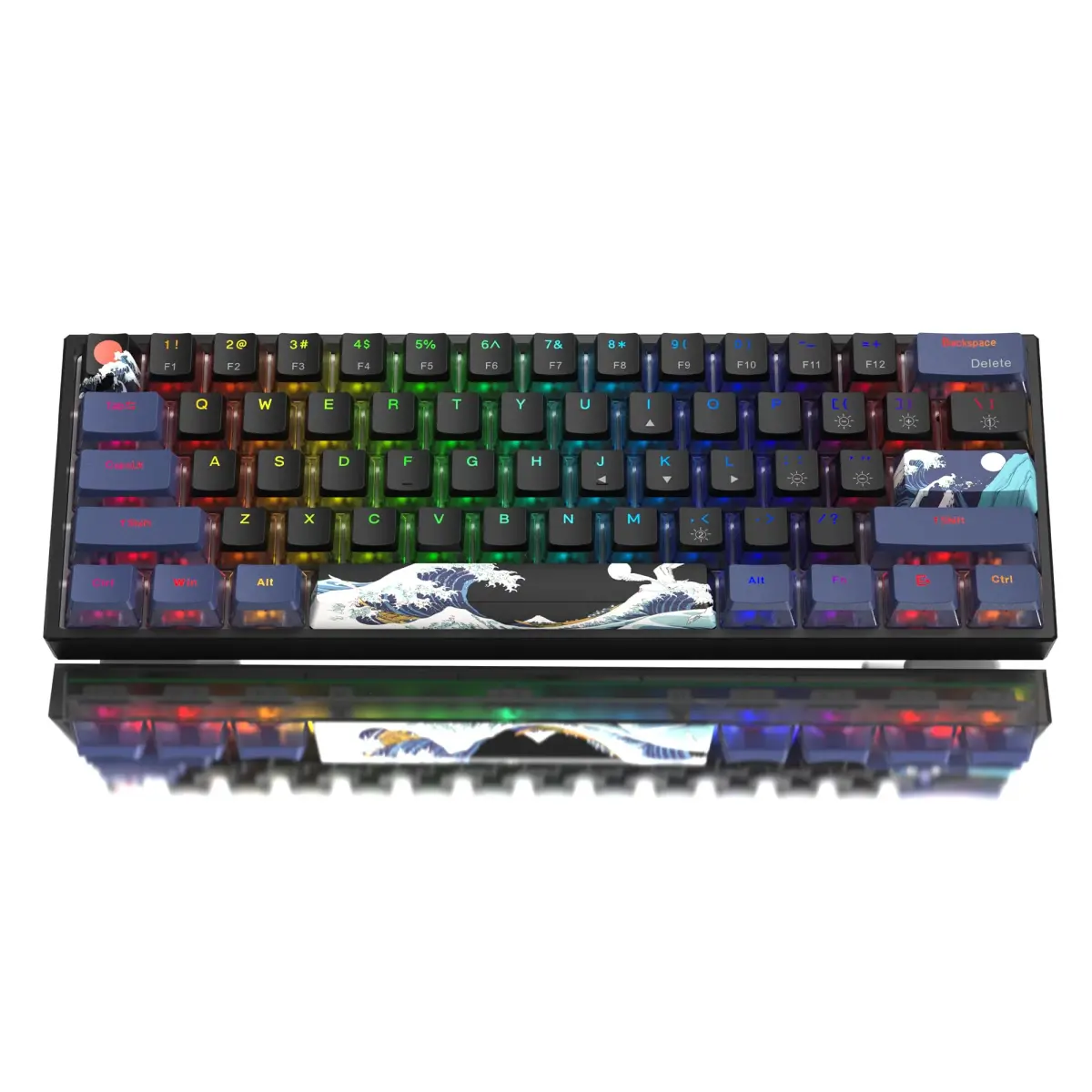 Womier WK61 PRO-Black 61 Keys Mechanical Gaming Keyboard with Linear Red Switch - main product image