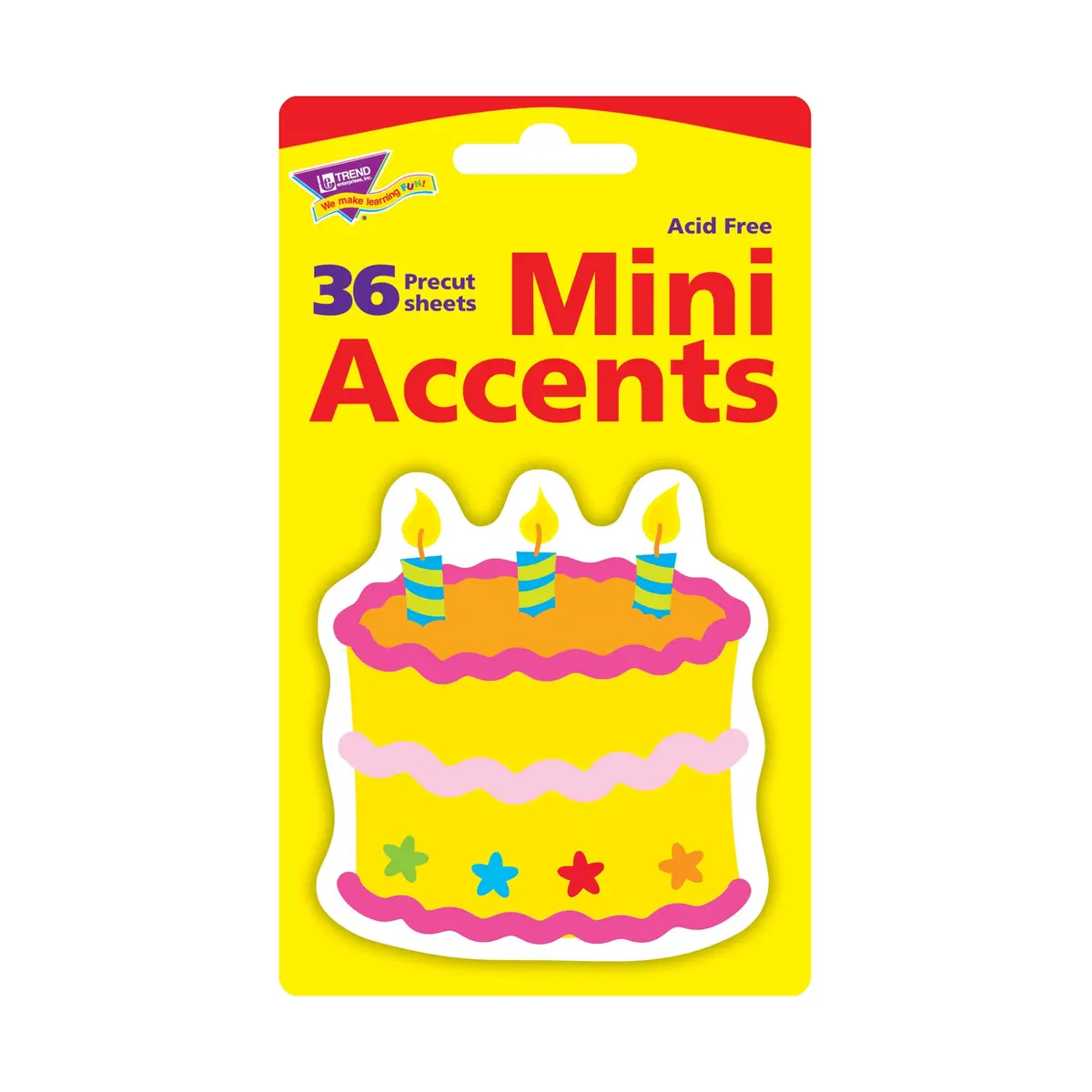 Trend Enterprises Birthday Cake Mini Accents (Pack of 2) | 72 Pieces Total - view 2