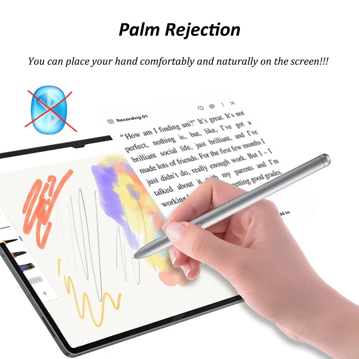 LiXiongBao Galaxy Tab S10 Ultra S Pen,Silver | Precise, Sensitive Stylus for Samsung Galaxy Tab S10+ - view 6