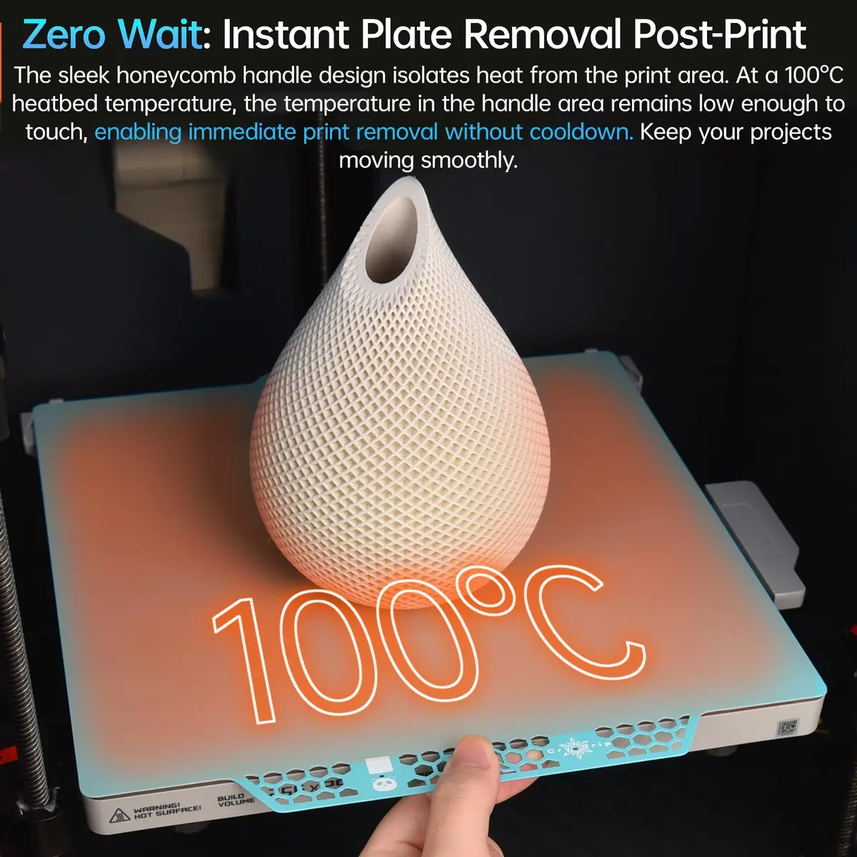 BIQU CryoGrip Pro Glacier 257x257mm Panda Build Plate for Bambu Lab 3D Printers | Upgrade Removable Surface Platform - view 3
