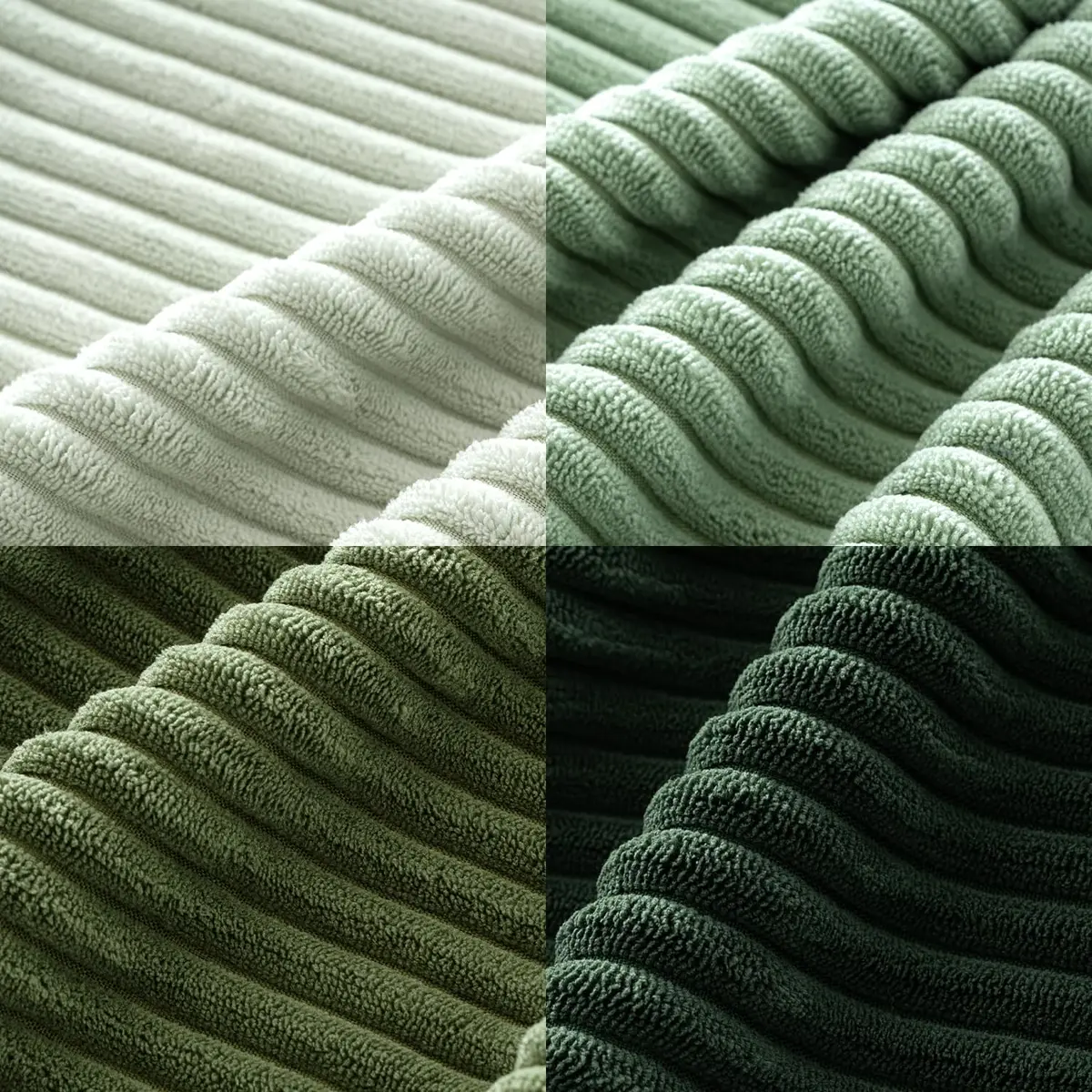 MIULEE Soft Corduroy Decorative Throw Pillow Covers Forest Green 16x16 Inch (Set of 4) | Boho Texture for Cozy Corners - view 6