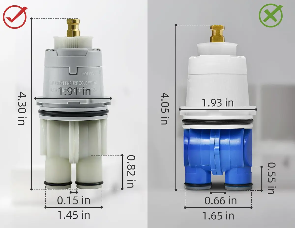 Sxtrrdnary RP46074 Compatible with Delta 13/14 Series Bath Tub Shower Valve | Universal Cartridge Repair - view 4