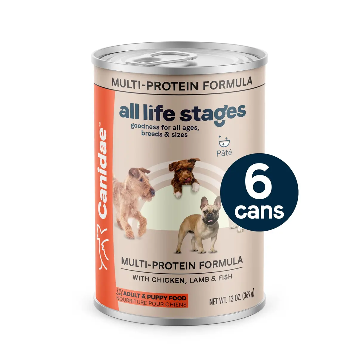 CANIDAE All Life Stages Wet Dog Food, Multi-Protein, 13 oz, 6 Pack | Complete Nutrition for All Breeds & Sizes - view 2
