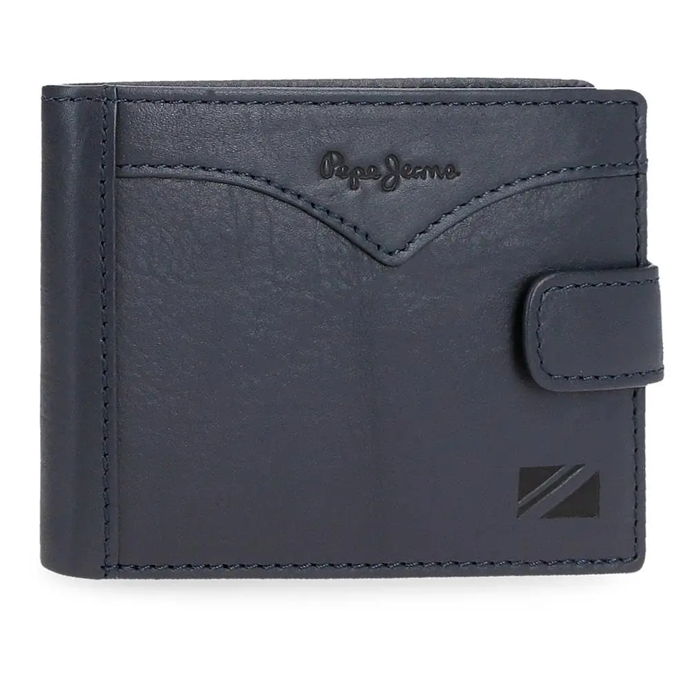Pepe Jeans Horizontal Wallet with Click Closure | RFID Protected Leather Accessory in One Size - main product image