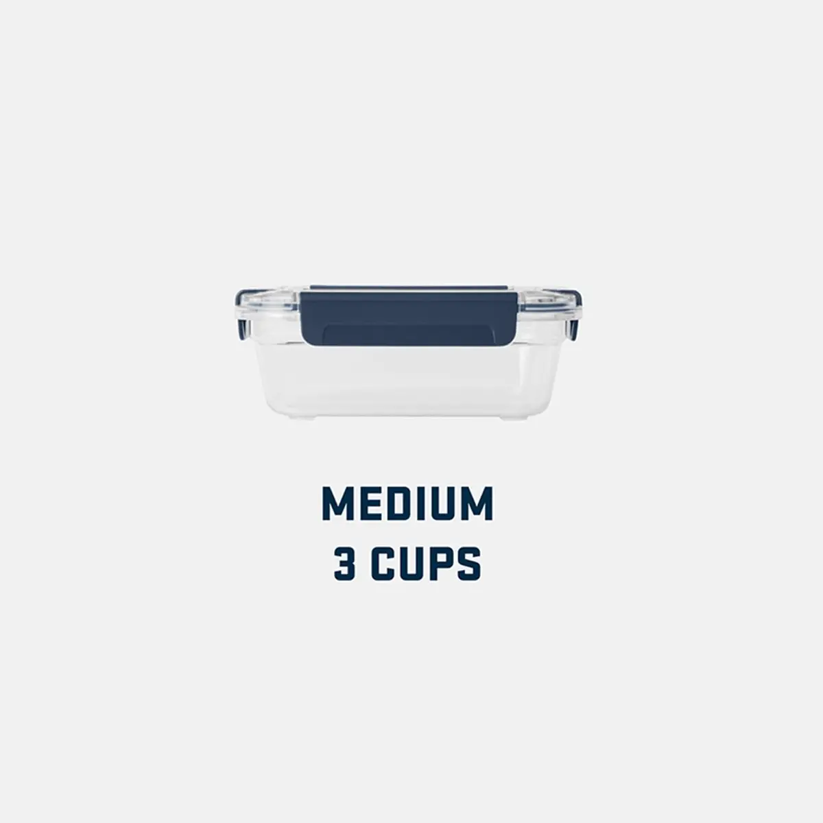 YETI Food Storage Container Medium Navy | Airtight, Leak-Proof, BPA-Free Plastic, 1.9L (7.4" L x 5.1" W x 3" H) - view 6