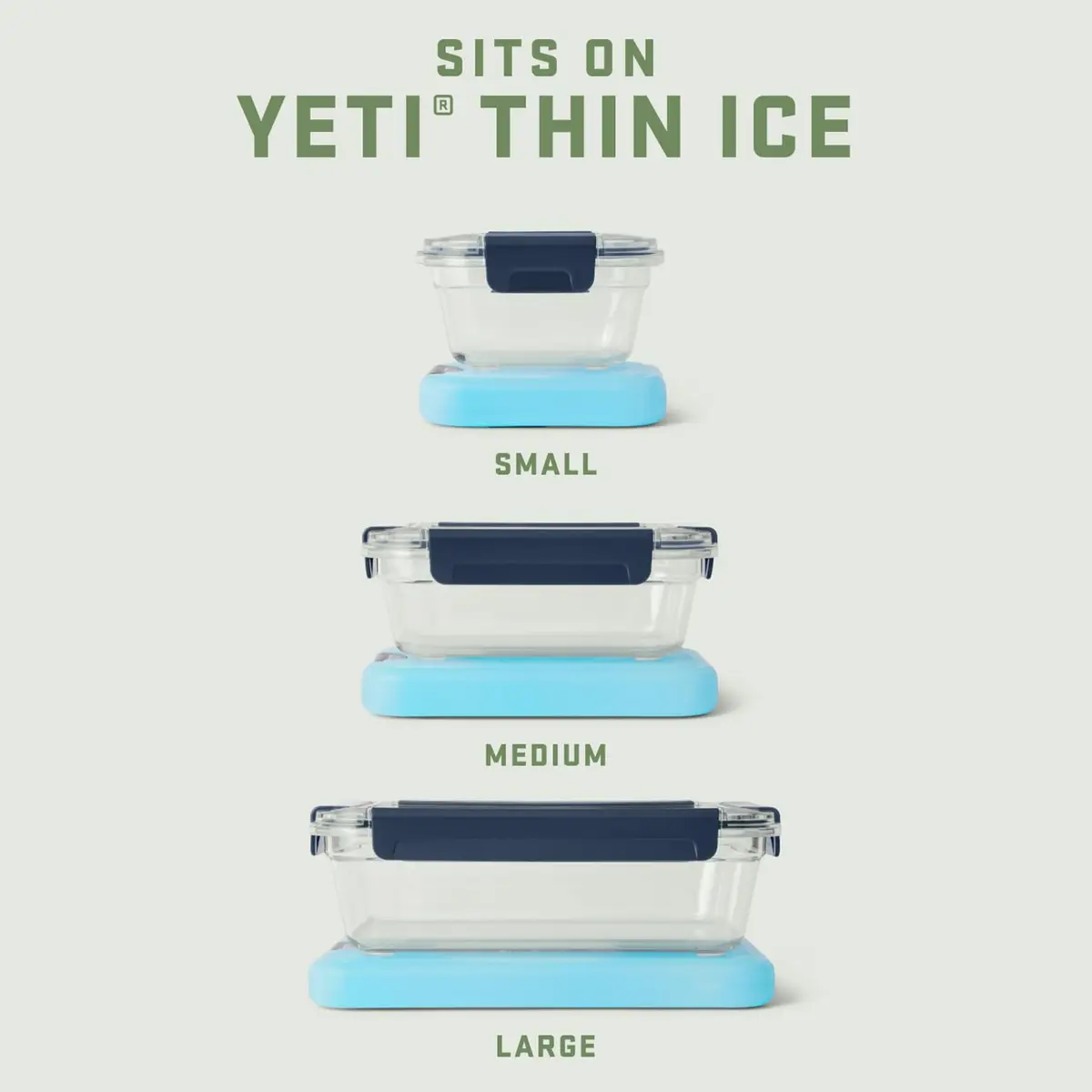 YETI Food Storage Container Medium Navy | Airtight, Leak-Proof, BPA-Free Plastic, 1.9L (7.4" L x 5.1" W x 3" H) - view 7