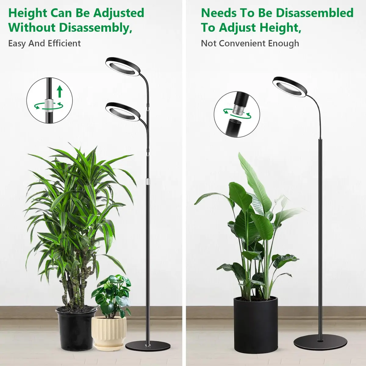 Aumtrly Full Spectrum LED Grow Light with 68-inch Adjustable Stand | 20W LED Plant Lamp - view 7