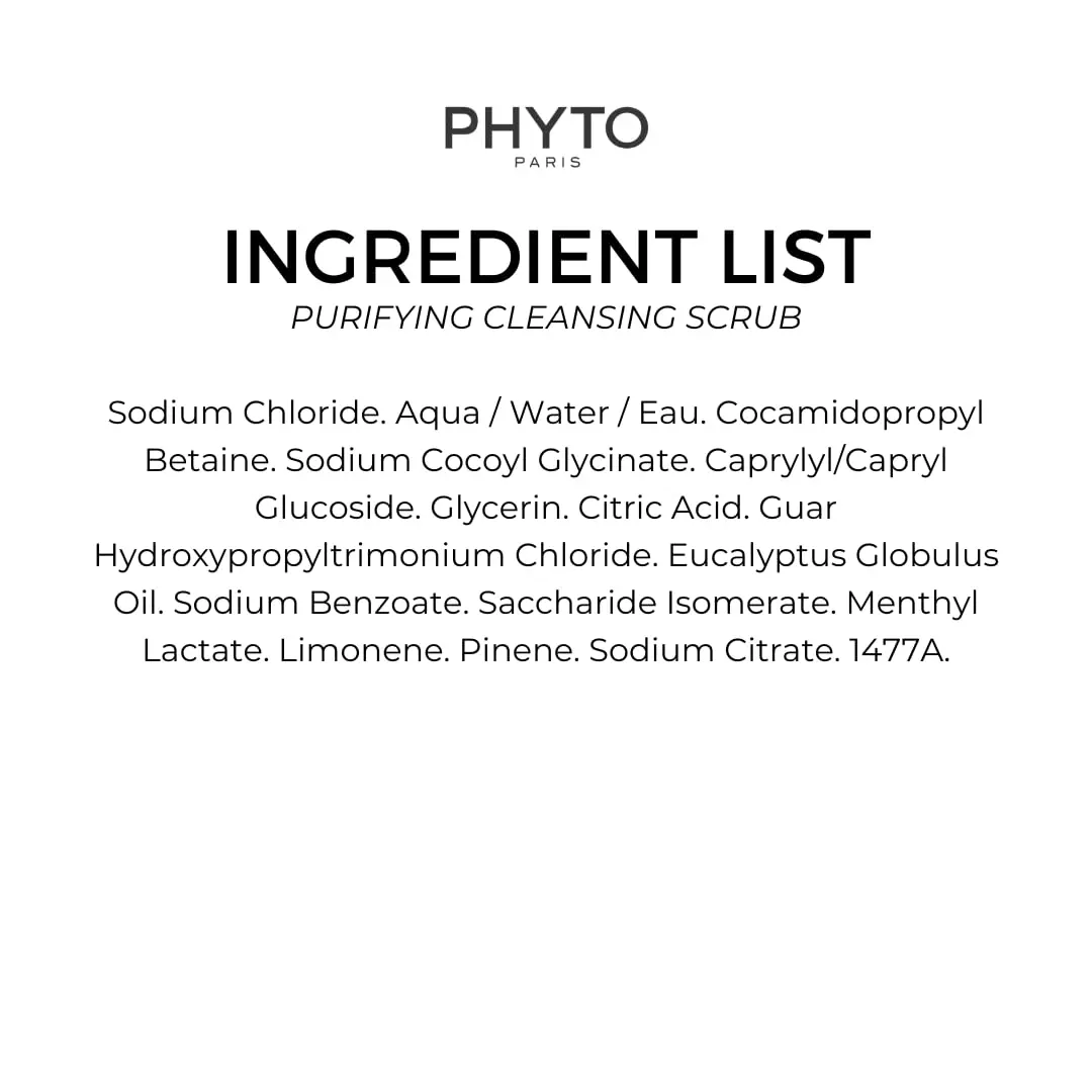 PHYTO Scalp Solutions Purifying Scrub - Exfoliating Sea Salt & Eucalyptus Deep Cleanse - Removes Buildup, Silicone & Sulfate-Free - For Oily Scalp - 7.05 oz - view 3
