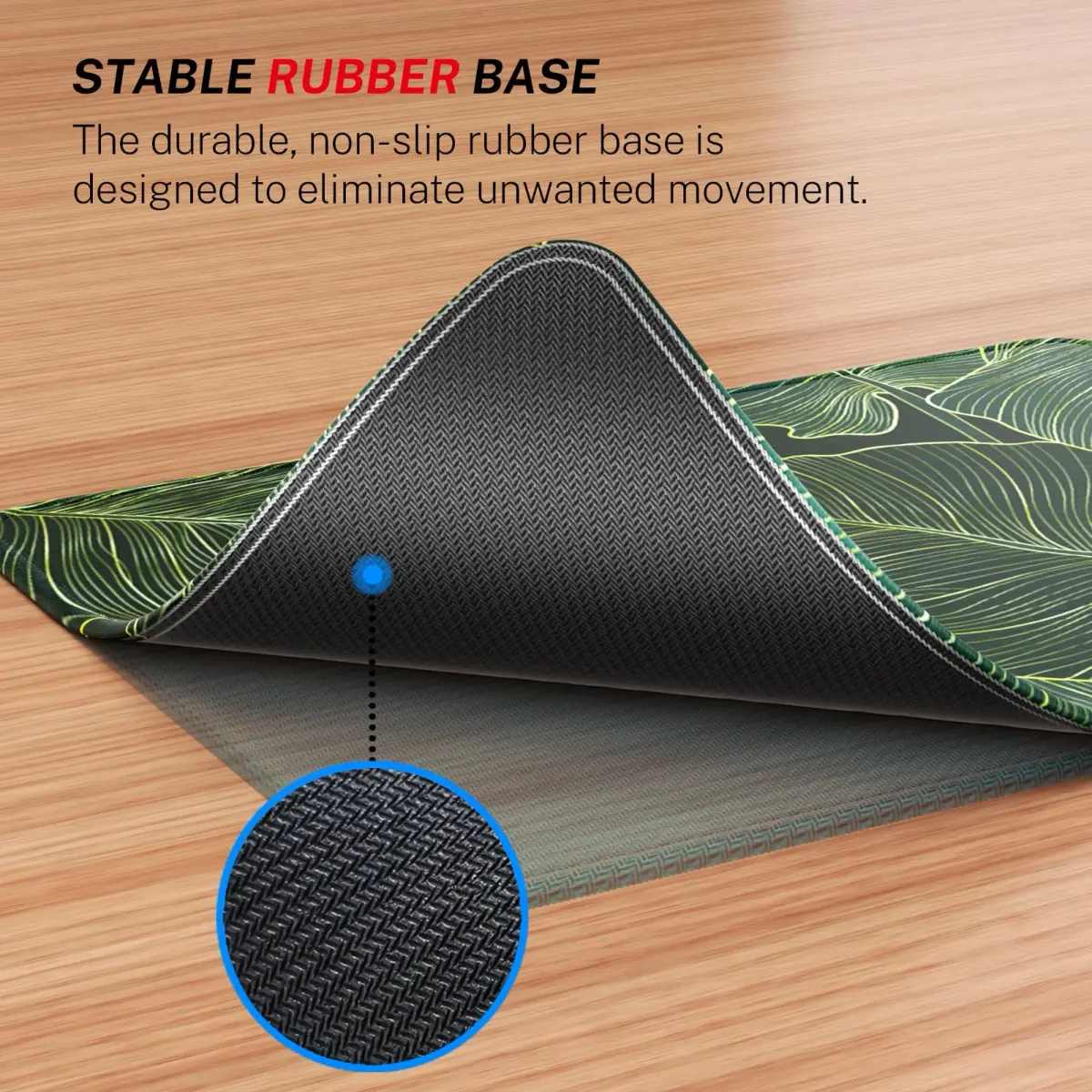 MROCO Green Leaves Mouse Pad 21.5cm (8.5 Inch) x 27.9cm (11 Inch) | Smooth Glide & Precise Control - view 4