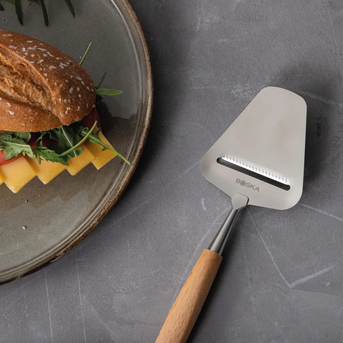 BOSKA Amigo Cheese Slicer with Beech Wood Handle & Stainless Steel Blade | 25.5 cm (9.84 inches) - view 2