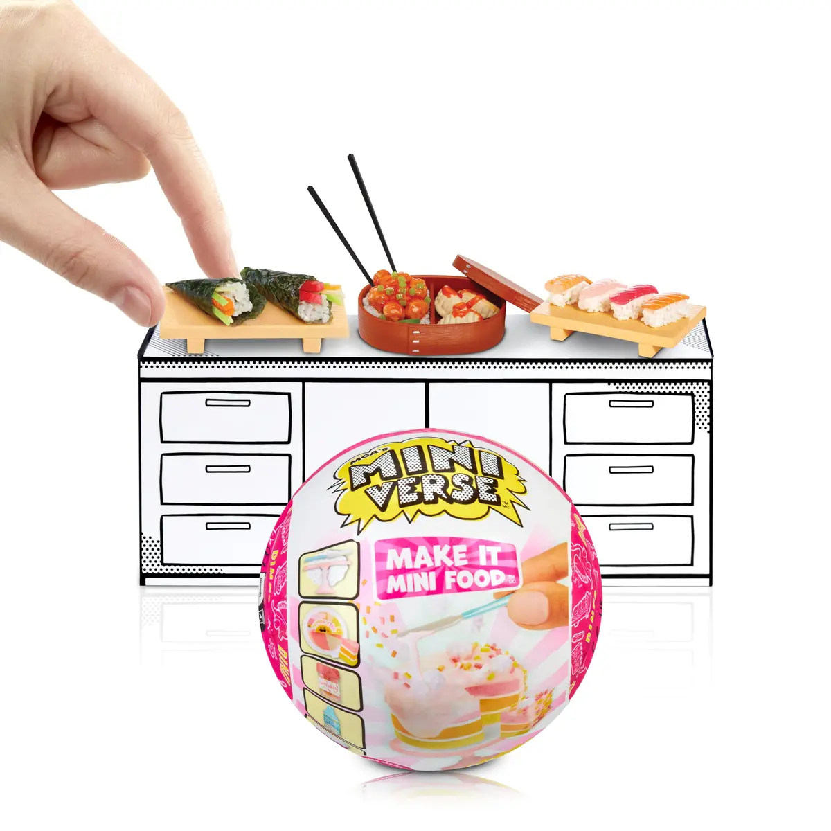 MGA's Miniverse Make It Mini Food Diner Series 3 Sushi Restaurant Bundle (3 Pack) Mini Collectibles - Resin Play, DIY, Collectors, 8+ - view 2