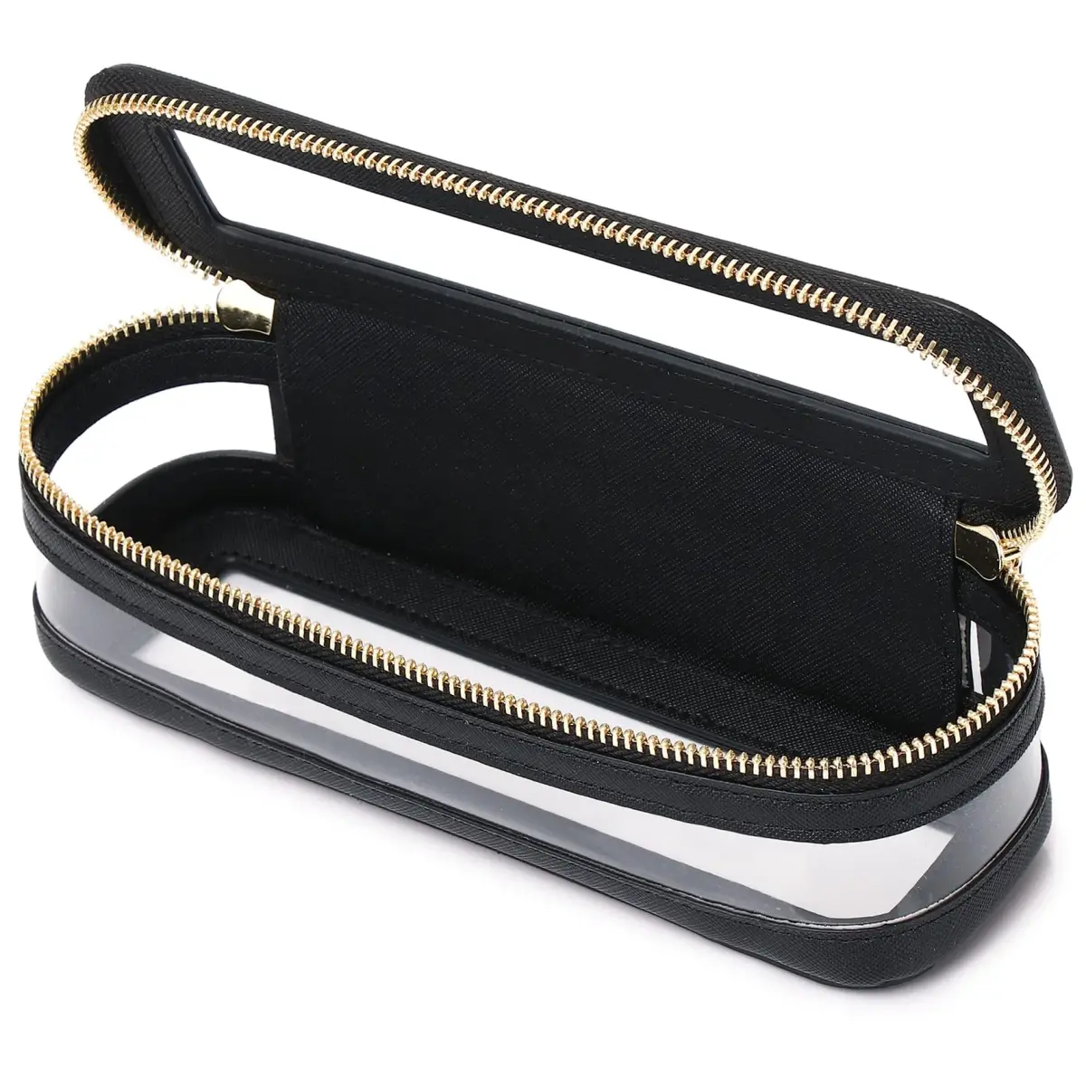 Pinkmik B2/Black SLIM-1 Clear Makeup Bag Set - Compact Cosmetic Travel Case - main product image