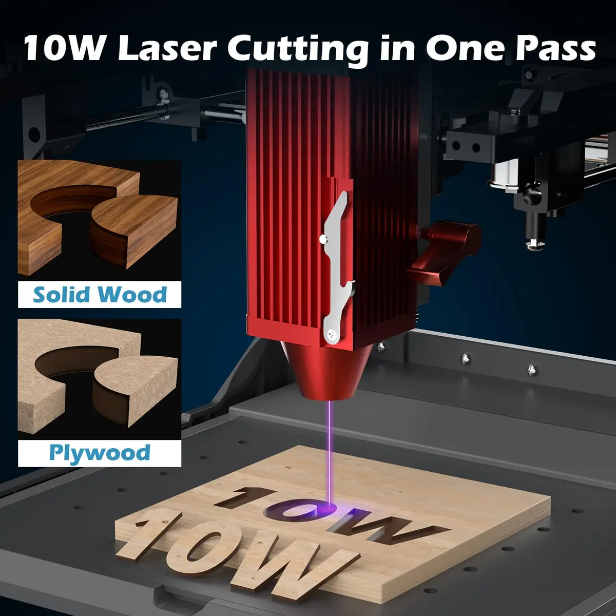Genmitsu Kiosk 10W Laser Engraver & Cutter with Enclosure | 100x100mm Work Area, 12000mm/min Speed, 0.01mm Precision - view 2